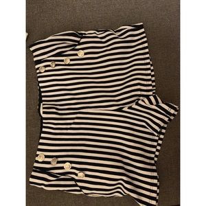Nautical high waisted shorts